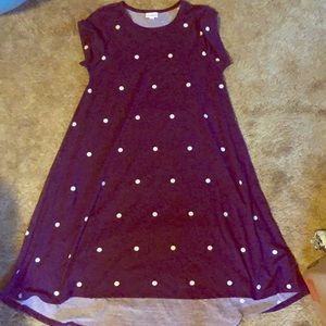 Polka dot purple dress